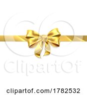 Poster, Art Print Of Gold Gift Golden Ribbon Present Bow