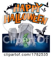 Poster, Art Print Of Halloween Grave Spooky Cartoon Background Design