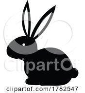 Poster, Art Print Of Black Rabbit Silhouette 4