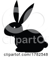 Poster, Art Print Of Black Rabbit Silhouette 3