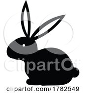 Poster, Art Print Of Black Rabbit Silhouette 2