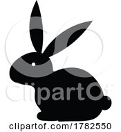Poster, Art Print Of Black Rabbit Silhouette 1