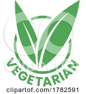 Vegetarian Round Icon With Green Leaves Icon 8