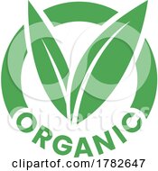 Organic Round Icon With Green Leaves Icon 6