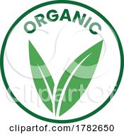 Organic Round Icon With Green Leaves And Dark Green Text Icon 1