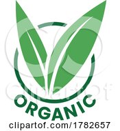 Organic Round Icon With Green Leaves And Dark Green Text Icon 8