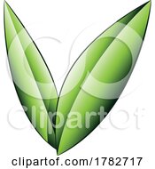Green Shaded Leaves Icon