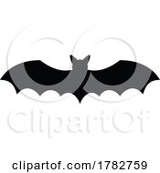 Black And White Vampire Bat by Any Vector