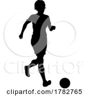 Poster, Art Print Of Woman Soccer Football Player Silhouette