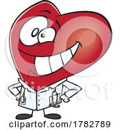 Cartoon Heart Doctor Mascot