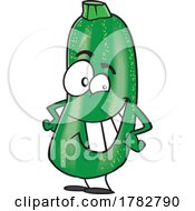 Poster, Art Print Of Cartoon Zucchini Character