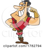 Poster, Art Print Of Cartoon Of Gaston Flexing