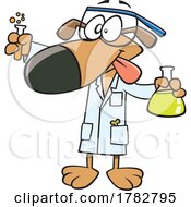 Poster, Art Print Of Cartoon Dog Chemist