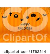 Poster, Art Print Of Halloween Background With Hanging Decorations