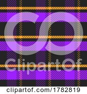 Poster, Art Print Of Halloween Themed Colours Plaid Pattern Background