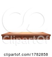 3D Wood Table Isolated On A White Background