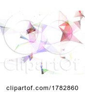 Poster, Art Print Of 3d Abstract Network Communications Background With Low Poly Design