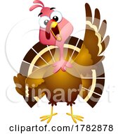 Poster, Art Print Of Cartoon Thanksgiving Turkey Bird Singing