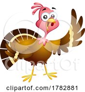Cartoon Thanksgiving Turkey Bird Presenting