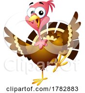 Cartoon Thanksgiving Turkey Bird Dancing