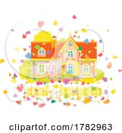 Poster, Art Print Of Home With Falling Autumn Leaves