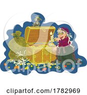 Poster, Art Print Of Witch And Treasure Chest