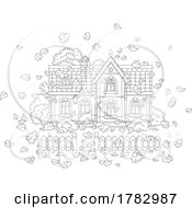 Poster, Art Print Of Home With Falling Autumn Leaves