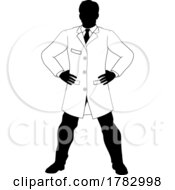 Scientist Engineer Inspector Man Silhouette Person by AtStockIllustration