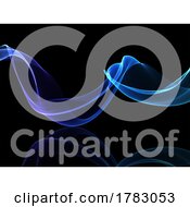 Poster, Art Print Of Abstract Wallpaper Background With Flowing Waves Design