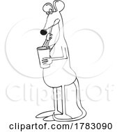 Cartoon Rat Drinking Soda by djart