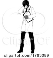 Doctor Upset Man Medical Silhouette Person