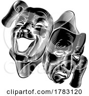 Poster, Art Print Of Theatre Drama Comedy And Tragedy Masks