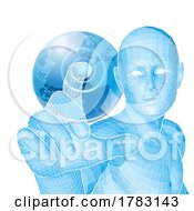 Poster, Art Print Of Figure Selecting 3d World Technology Concept