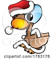 Cartoon Christmas Duckling
