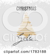 Poster, Art Print Of Snowy Christmas Sale Background Design
