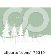Poster, Art Print Of Hand Drawn Christmas Tree Background