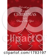 Poster, Art Print Of Christmas Card With Tree Design