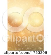Poster, Art Print Of Christmas Golden Background With Falling Snowflakes