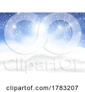 Poster, Art Print Of Christmas Landscape With Falling Snow