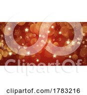 Poster, Art Print Of Christmas Banner Design With Snowflakes And Bokeh Lights