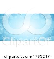 Christmas Banner With Snowflakes