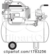 Poster, Art Print Of Black And White Shop Air Compressor