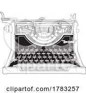 Black And White Antique Typewriter