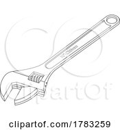 Poster, Art Print Of Black And White Adjustable Wrench