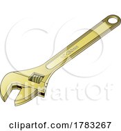 Poster, Art Print Of Brass Adjustable Wrench
