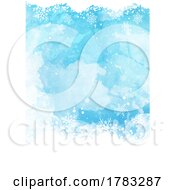 Poster, Art Print Of Watercolour Christmas Background With Snowflake Design