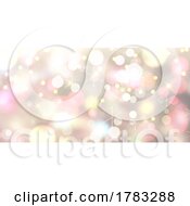 Decorative Christmas Banner With Snowflakes And Bokeh Lights Design