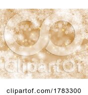 Poster, Art Print Of Christmas Background With Snowflakes Lights And Stars