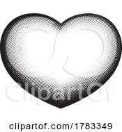 10/30/2022 - Scratchboard Style Heart