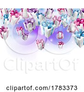 Poster, Art Print Of Prizes Gifts Or Presents In Boxes Falling Design